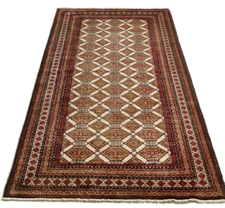 Persian Baluchi Rug - Handmade Carpet - 110 x 232cm