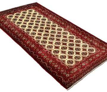 Koning Bamboe Persian Baluchi handmade Carpet - Rug - 115 x 217 cm