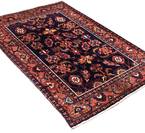 Koning Bamboe Persian Hamedan Carpet - Handmade - 135 x 199cm