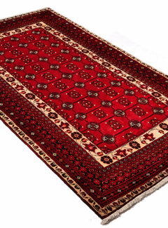 Koning Bamboe Persian Baluchi Carpet - Handmade - 129 x 223cm