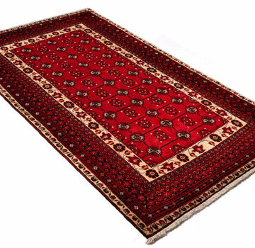 Koning Bamboe Persian Baluchi Carpet - Handmade - 129 x 223cm