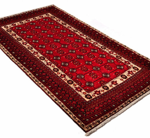 Koning Bamboe Tapis Persan Baloutche - Fait main - 129 x 223 cm