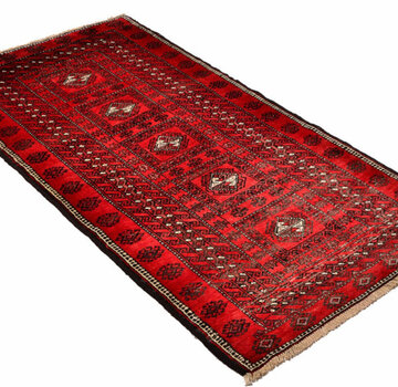 Koning Bamboe Persian Baluchi handmade Carpet - Rug - 100 x 188cm