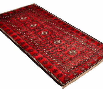 Koning Bamboe Persian Baluchi Carpet - Handmade - 100 x 188cm