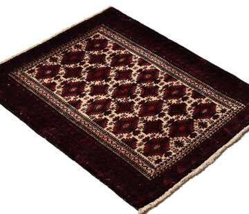 Koning Bamboe Persian Baluchi Carpet - Handmade - 77 x 89cm
