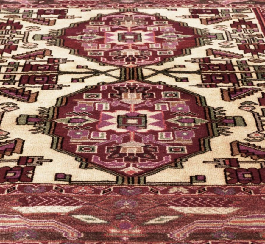 Tapis persan baloutche fait à la main - Tapis - 94 x 135 cm