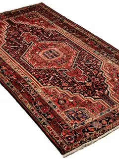 Koning Bamboe Persian Hamedan Carpet - Handmade - 130 x 220cm