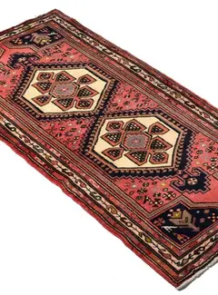 Koning Bamboe Persian Hamedan Handmade Carpet - Rug - 77 x 150cm