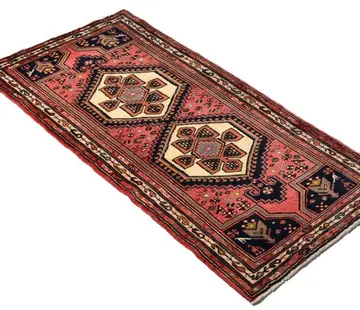 Koning Bamboe Persian Hamedan Handmade Carpet - Rug - 77 x 150cm