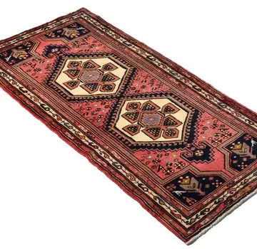 Koning Bamboe Persian Hamedan Handmade Carpet - Rug - 77 x 150cm