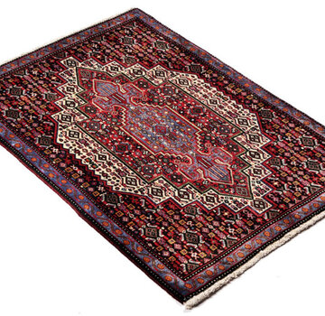 Koning Bamboe Tapis persan kurde fait main - Tapis - 94 x 135cm