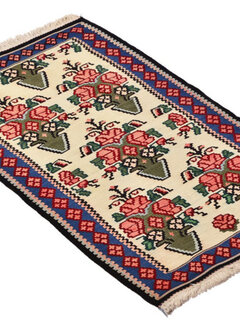 Koning Bamboe Persian Kurdish Carpet - Handmade - 52 x 82cm