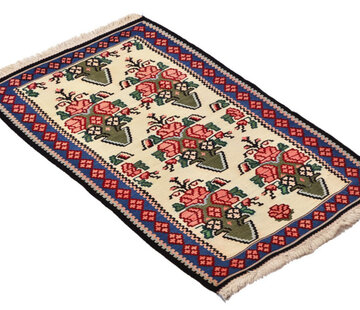 Koning Bamboe Persian Kurdish Carpet - Handmade - 52 x 82cm