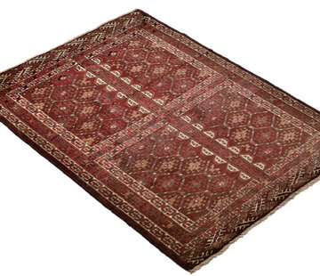 Koning Bamboe Tapis persan turkmène fait main - Tapis - 86 x 106 cm