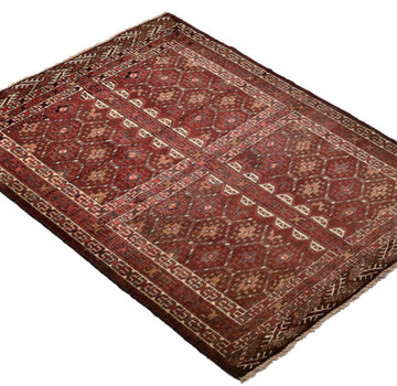 Koning Bamboe Persian Turkmen Handmade Carpet - Rug - 86 x 106cm