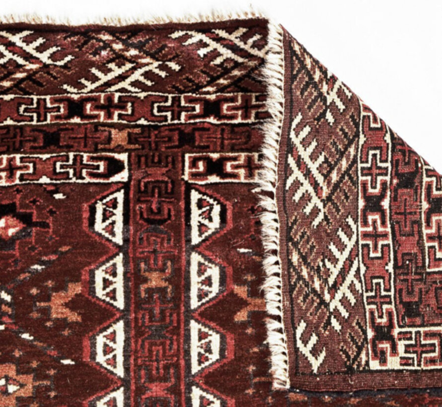 Persian Turkmen Handmade Carpet - Rug - 86 x 106cm