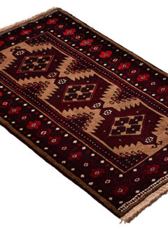 Koning Bamboe Persian Turkmen Carpet - Handmade - 78 x 118cm