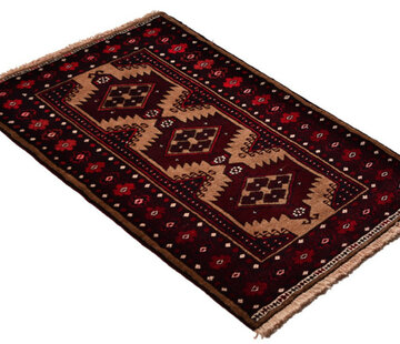 Koning Bamboe Persian Turkmen Carpet - Handmade - 78 x 118cm