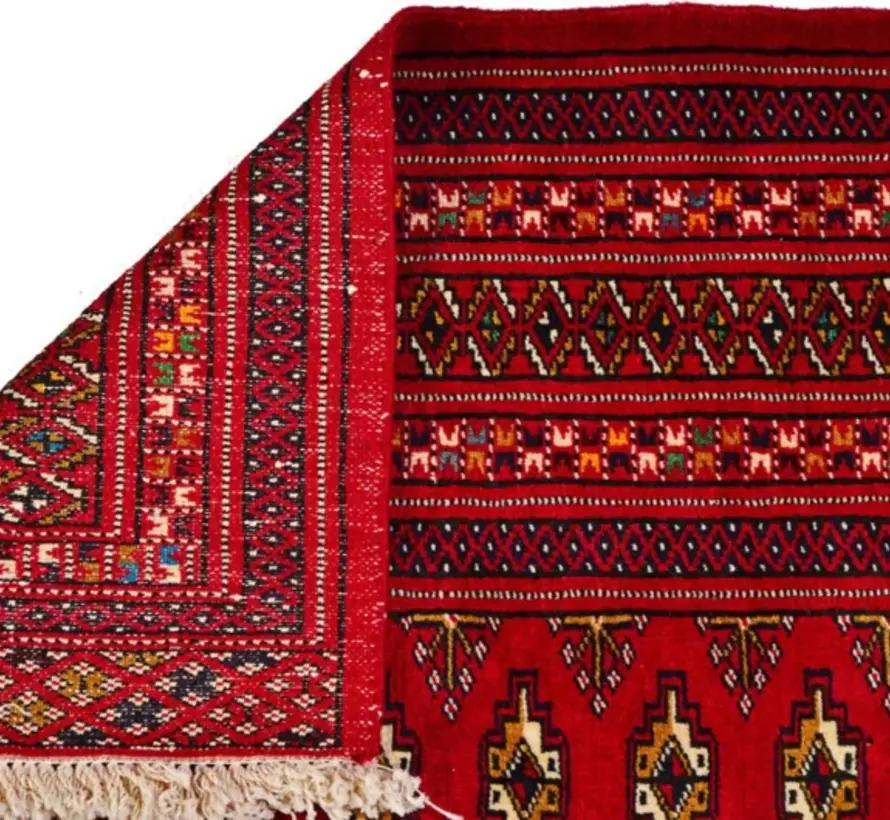 Tapis persan turkmène fait main - Tapis - 94 x 135cm
