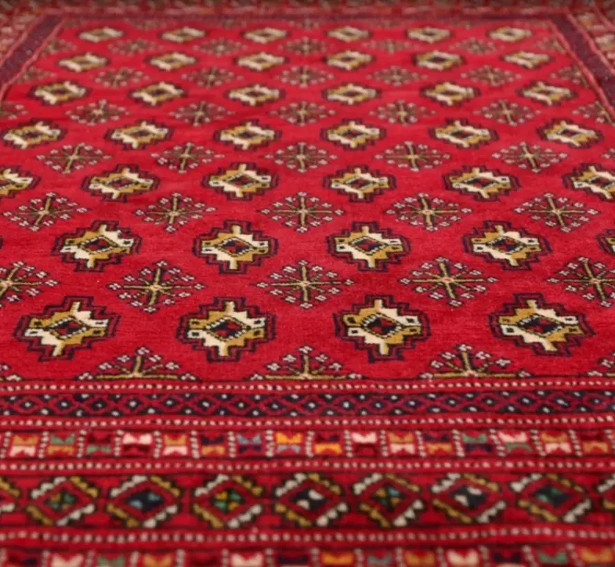 Tapis persan turkmène fait main - Tapis - 94 x 135cm