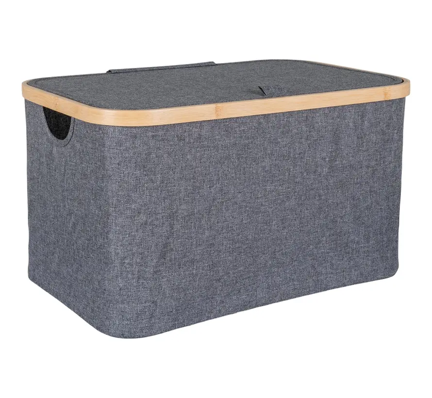 Panier de Rangement en Bambou - Gris Foncé - House Nordic - 45 x 30 x 25cm