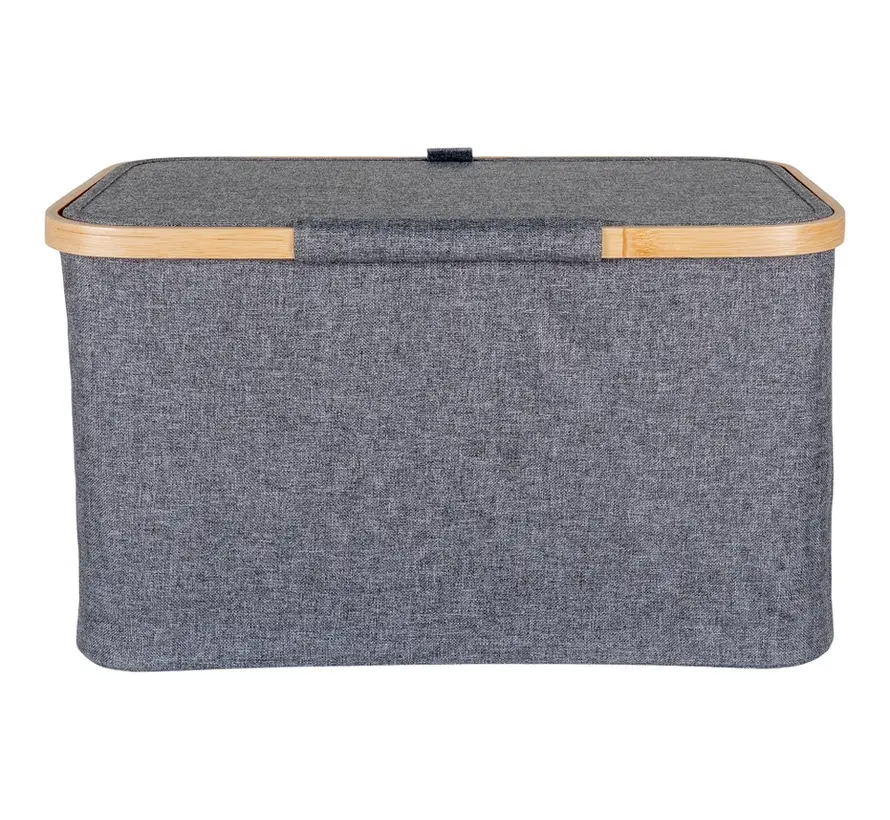 Panier de Rangement en Bambou - Gris Foncé - House Nordic - 45 x 30 x 25cm