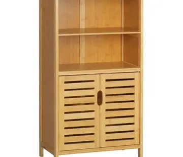 Rootz Living Bathroom Cabinet with 2 Doors - Storage Cabinet - Natural