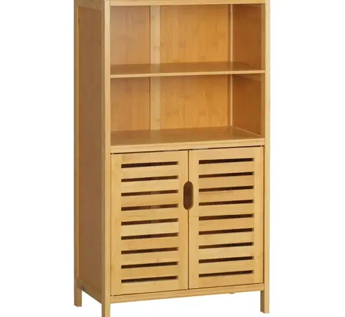 Rootz Living Bathroom Cabinet with 2 Doors - Storage Cabinet - Natural - Rootz Living
