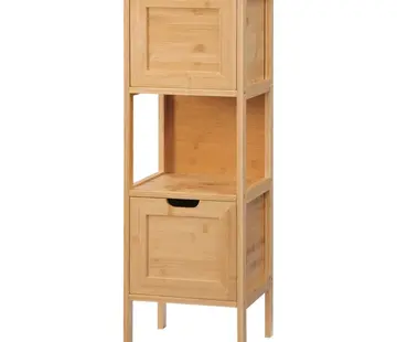 Rootz Living Bathroom Cabinet - 1 Shelf with 2 Drawers - Natural