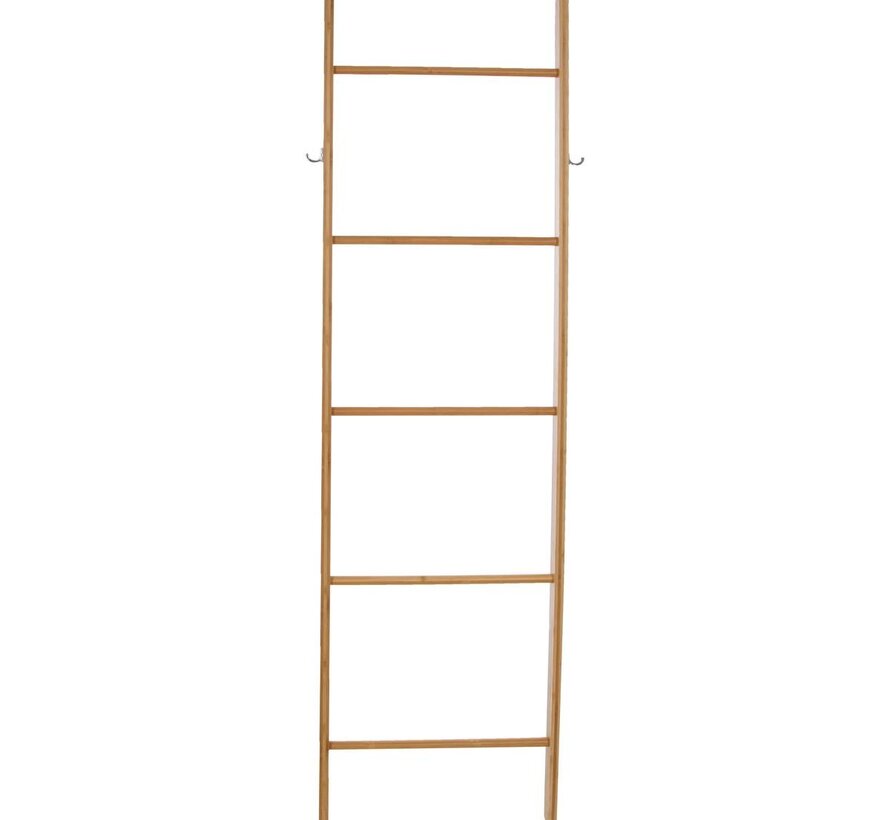 Decoratieve bamboe ladder - Handdoekladder met 5 treden - Hoogte 170 cm