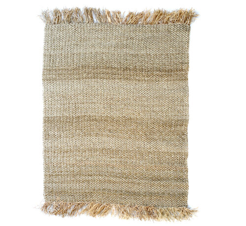 Bazar Bizar Het Raffia Fringed Tapijt - Naturel - 180x240