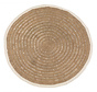 Het Seagrass & Katoen Rond Tapijt - Naturel Wit - 150