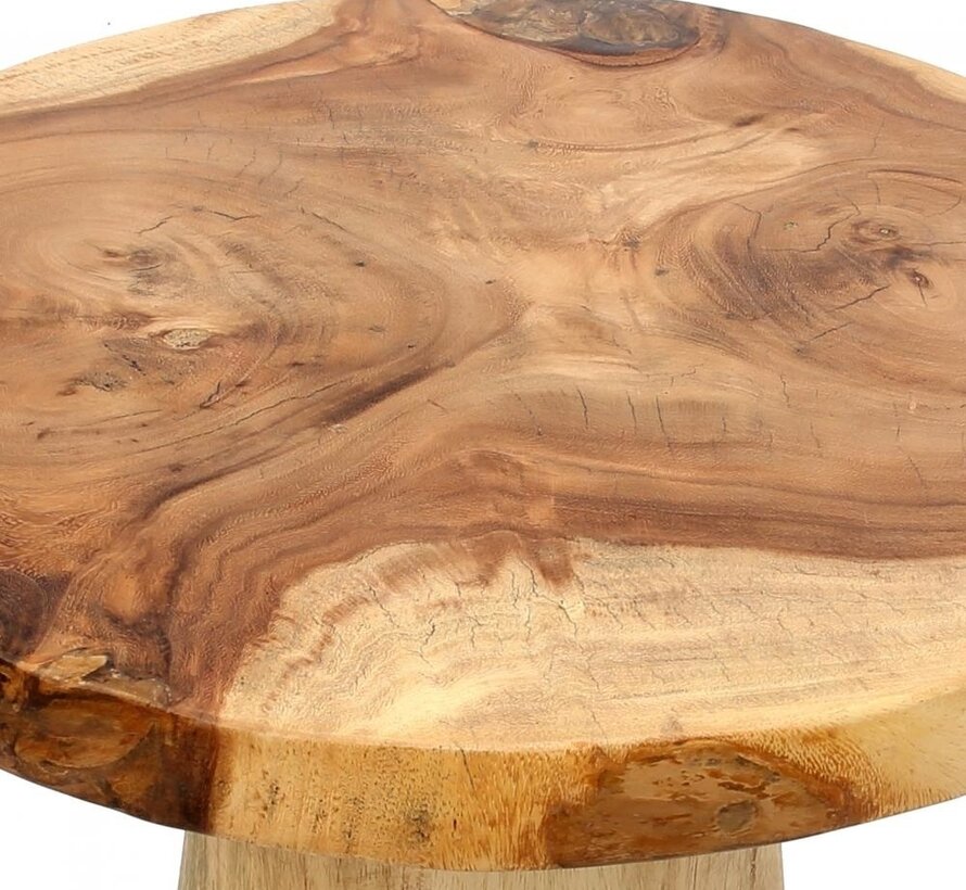 De Timber Conic Bijzettafel - Naturel - 50