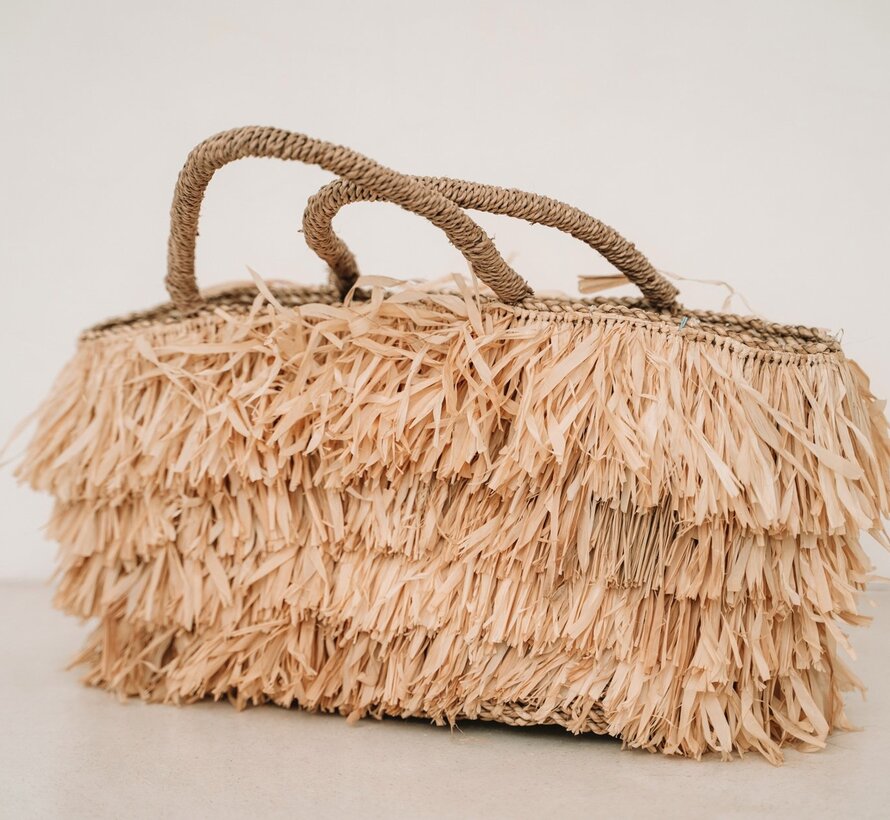 De Raffia Bahamas Mand - Naturel