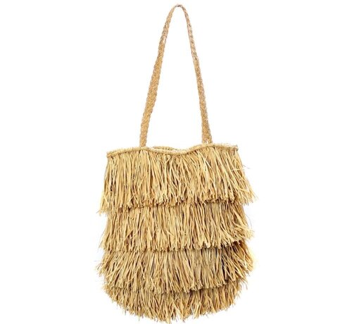 Bazar Bizar De Raffia Bahamas Tas - Naturel