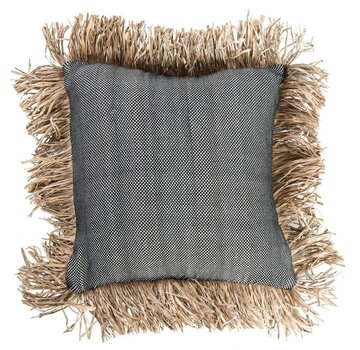 Bazar Bizar De Cotton Bonita Kussenhoes - Zwart Naturel - 40x40