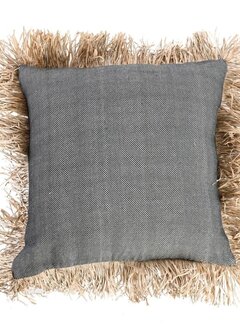 Bazar Bizar De Cotton Bonita Kussenhoes - Zwart Naturel - 60x60