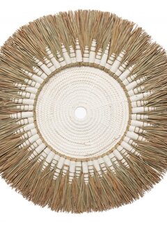 Bazar Bizar De Raffia Macramé Wanddecoratie - Wit Naturel