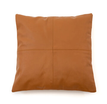 Bazar Bizar De Four Panel Leather Kussenhoes - Camel - 40x40