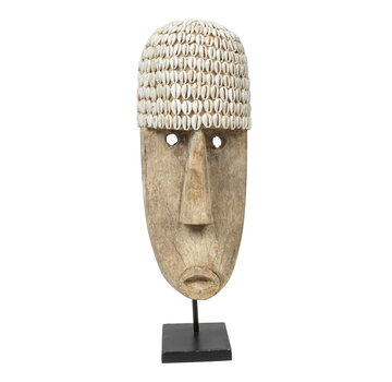 Bazar Bizar Het Cowrie Masker on Stand - Large