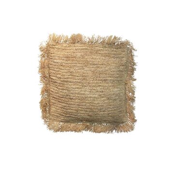 Bazar Bizar De Raffia Kussenhoes - Vierkant - Naturel - 40x40