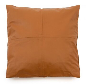 Bazar Bizar De Four Panel Leather Kussenhoes - Camel - 60x60