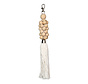 De Wooden Beads Sleutelhanger - Naturel Wit