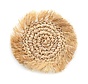 De Fringe Raffia Onderzetter - Naturel