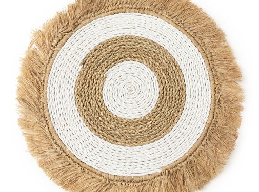 Bazar Bizar De Seagrass Raffia Placemat - Naturel Wit