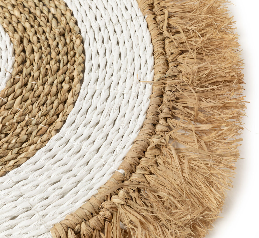 De Seagrass Raffia Placemat - Naturel Wit