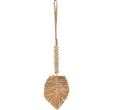 Bazar Bizar De Raffia & Schelpen Hangdecoratie - Crème Naturel