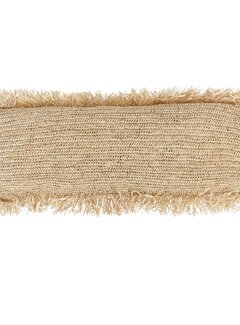 Bazar Bizar Het Raffia Kussen - Naturel - 35x100