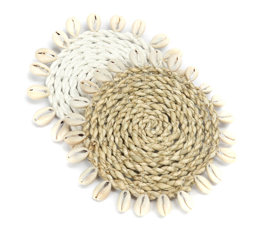 De Seagrass Shell Onderzetter - Wit