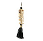 De Macrame Fishbone Sleutelhanger - Zwart